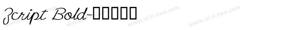 Zcript Bold字体转换